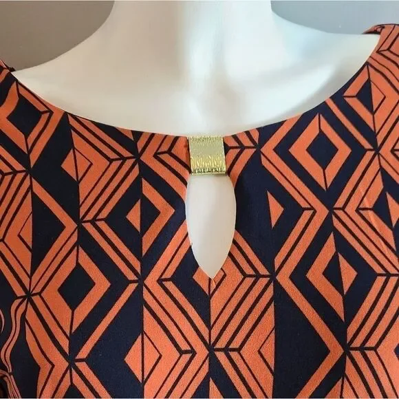 Fen Wright Manson Midi Shift Geometric Dress - Picture 8 of 10
